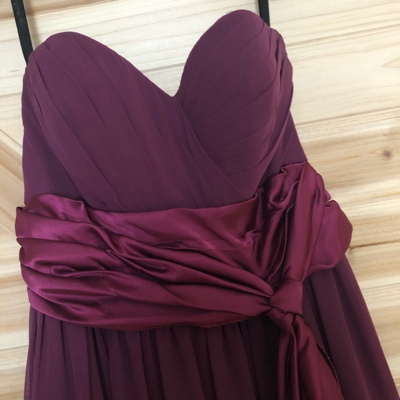 Liz Fields Floor Length Formal Dress Size 2 Berry - Picture 8 of 16